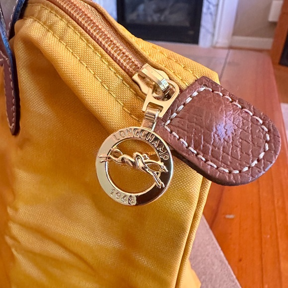 LongChamp LePliage Mini HandBag, Yellow/Brown, VGUC - Picture 3 of 11